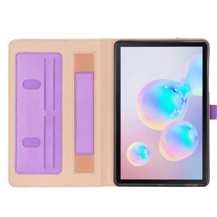 For Galaxy Tab S6 Lite P610 / P615 Retro Texture PU + TPU Horizontal Flip Leather Case with Holder & Card Slots & Hand Strap