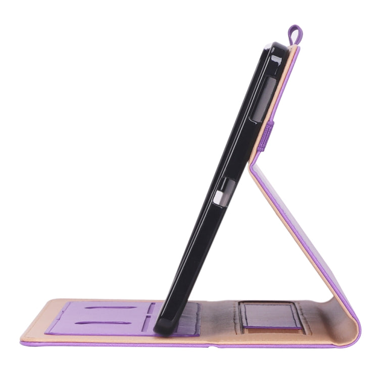 For Galaxy Tab S6 Lite P610 / P615 Retro Texture PU + TPU Horizontal Flip Leather Case with Holder & Card Slots & Hand Strap