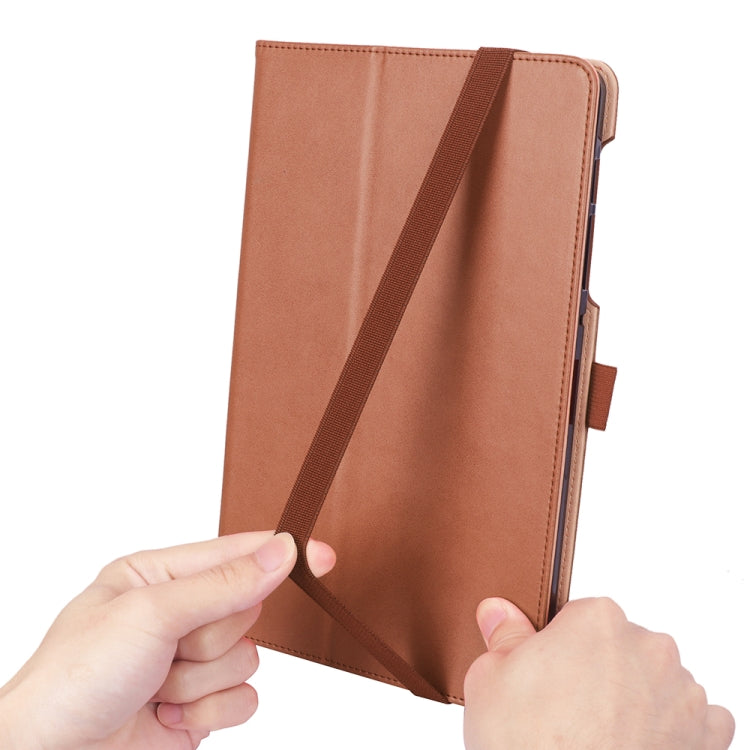 For Galaxy Tab S6 Lite P610 / P615 Retro Texture PU + TPU Horizontal Flip Leather Case with Holder & Card Slots & Hand Strap