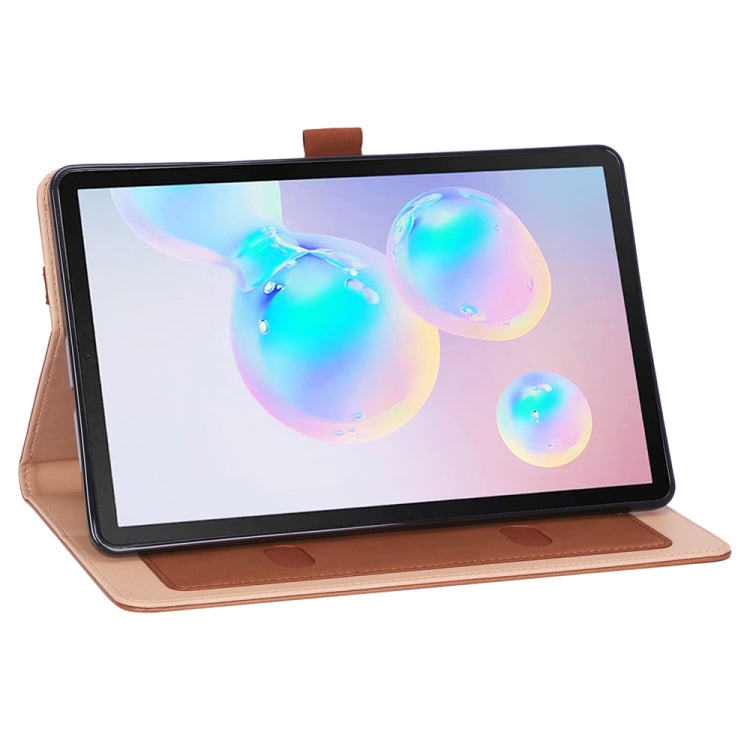 For Galaxy Tab S6 Lite P610 / P615 Retro Texture PU + TPU Horizontal Flip Leather Case with Holder & Card Slots & Hand Strap