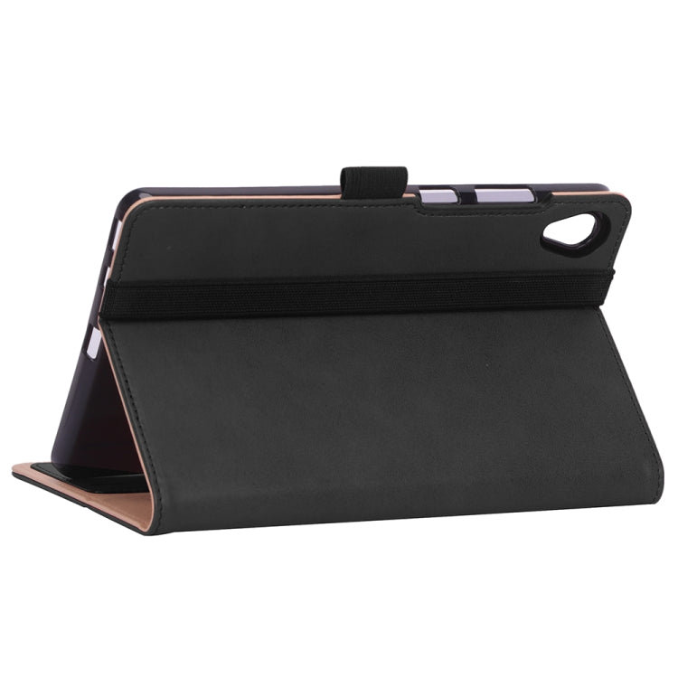 For Lenovo M8 Retro Texture PU + TPU Horizontal Flip Leather Case with Holder & Card Slots & Hand Strap