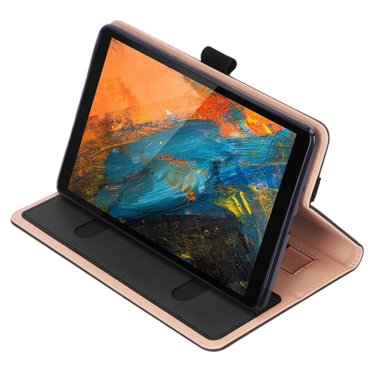 For Lenovo M8 Retro Texture PU + TPU Horizontal Flip Leather Case with Holder & Card Slots & Hand Strap