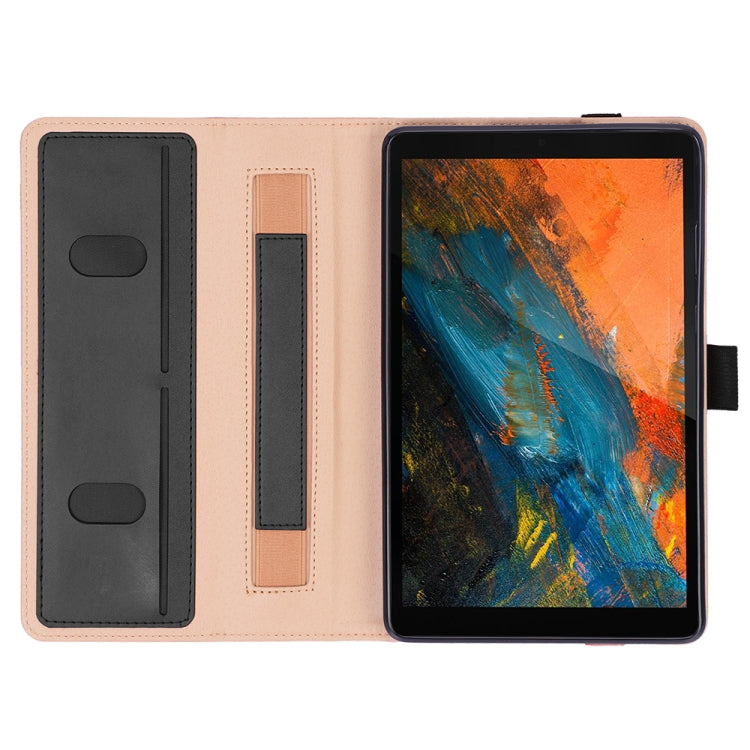 For Lenovo M8 Retro Texture PU + TPU Horizontal Flip Leather Case with Holder & Card Slots & Hand Strap