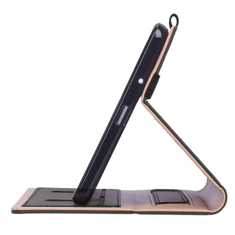 For Lenovo M8 Retro Texture PU + TPU Horizontal Flip Leather Case with Holder & Card Slots & Hand Strap