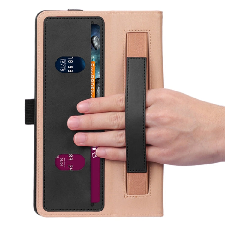 For Lenovo M8 Retro Texture PU + TPU Horizontal Flip Leather Case with Holder & Card Slots & Hand Strap