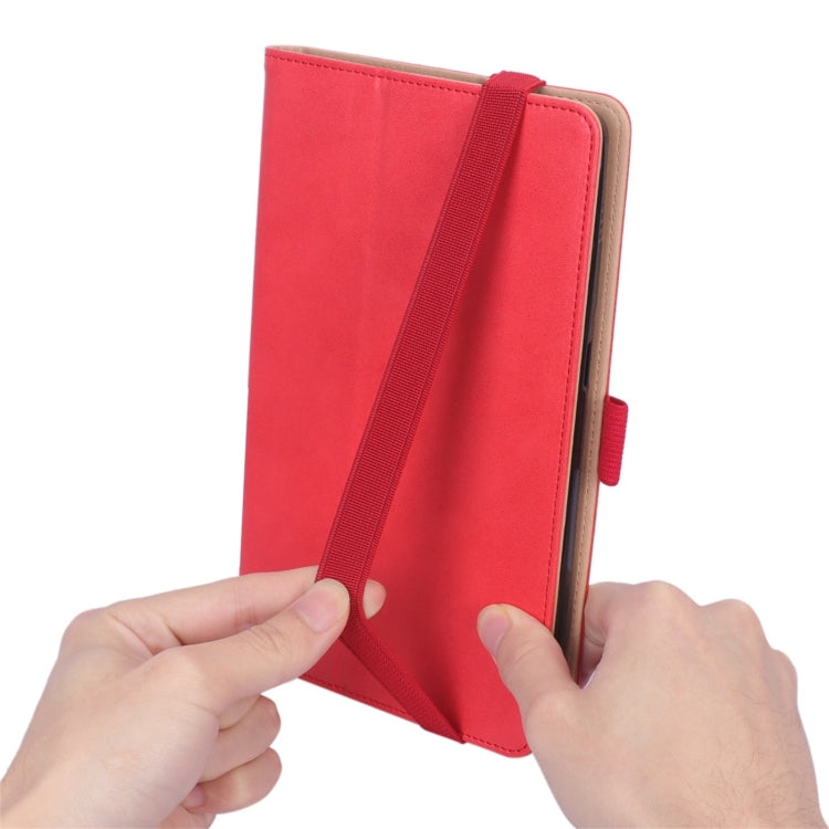 For Lenovo M8 Retro Texture PU + TPU Horizontal Flip Leather Case with Holder & Card Slots & Hand Strap