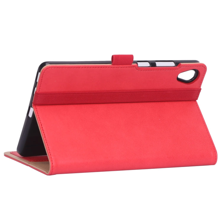For Lenovo M8 Retro Texture PU + TPU Horizontal Flip Leather Case with Holder & Card Slots & Hand Strap