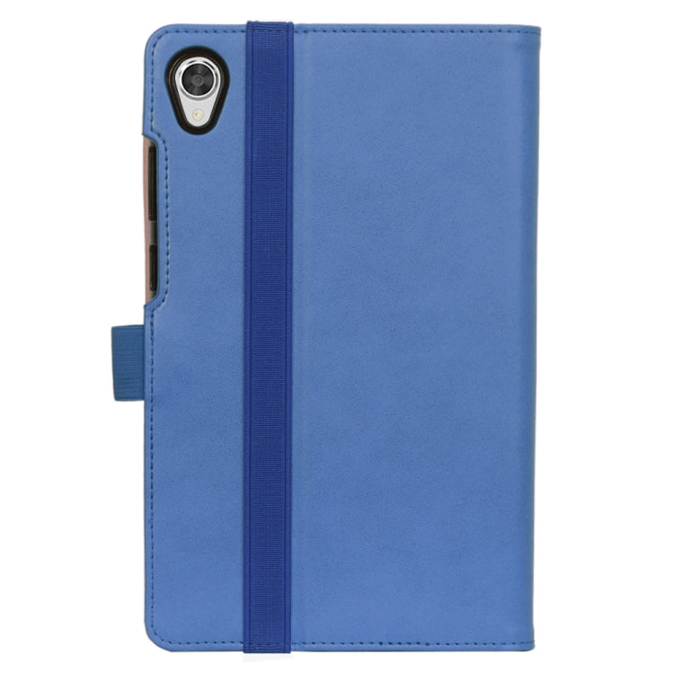 For Lenovo M8 Retro Texture PU + TPU Horizontal Flip Leather Case with Holder & Card Slots & Hand Strap