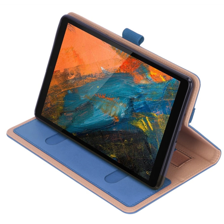 For Lenovo M8 Retro Texture PU + TPU Horizontal Flip Leather Case with Holder & Card Slots & Hand Strap