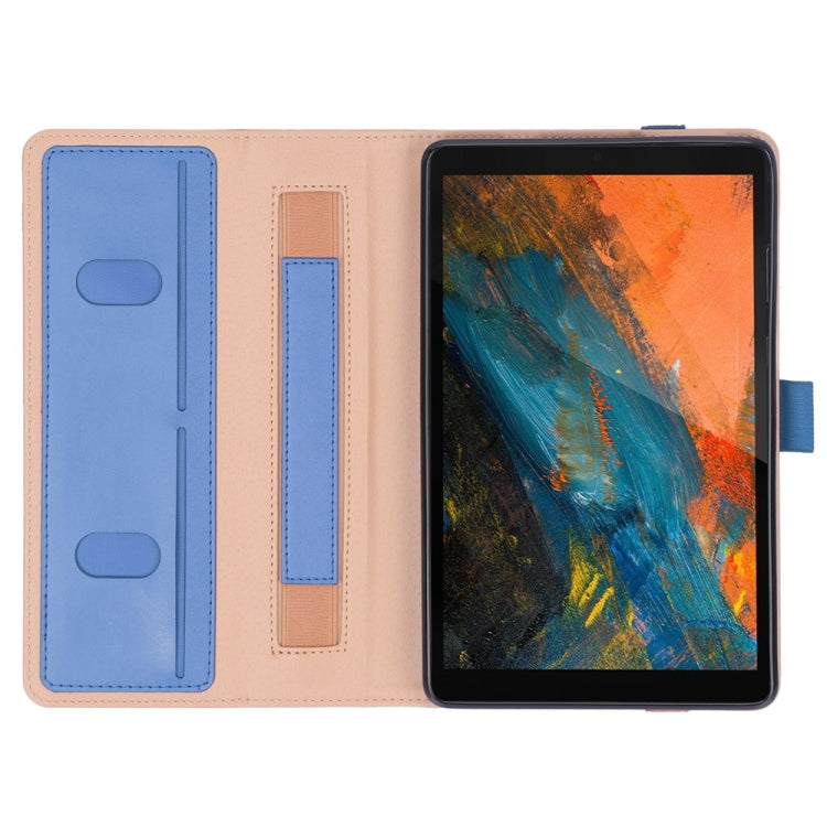For Lenovo M8 Retro Texture PU + TPU Horizontal Flip Leather Case with Holder & Card Slots & Hand Strap