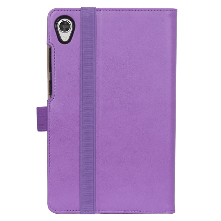For Lenovo M8 Retro Texture PU + TPU Horizontal Flip Leather Case with Holder & Card Slots & Hand Strap