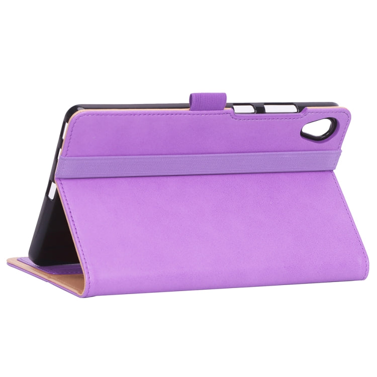 For Lenovo M8 Retro Texture PU + TPU Horizontal Flip Leather Case with Holder & Card Slots & Hand Strap