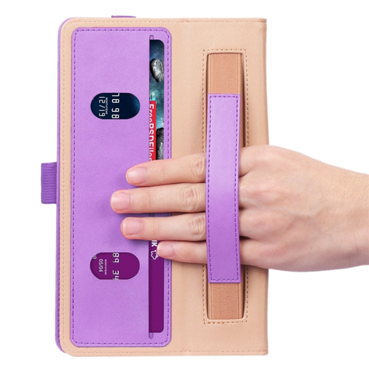 For Lenovo M8 Retro Texture PU + TPU Horizontal Flip Leather Case with Holder & Card Slots & Hand Strap