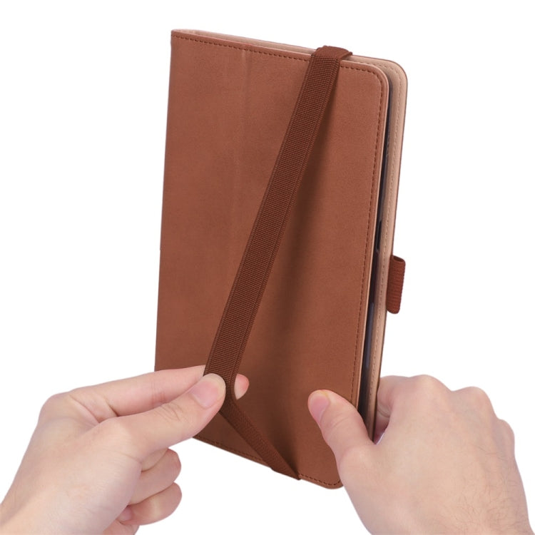 For Lenovo M8 Retro Texture PU + TPU Horizontal Flip Leather Case with Holder & Card Slots & Hand Strap