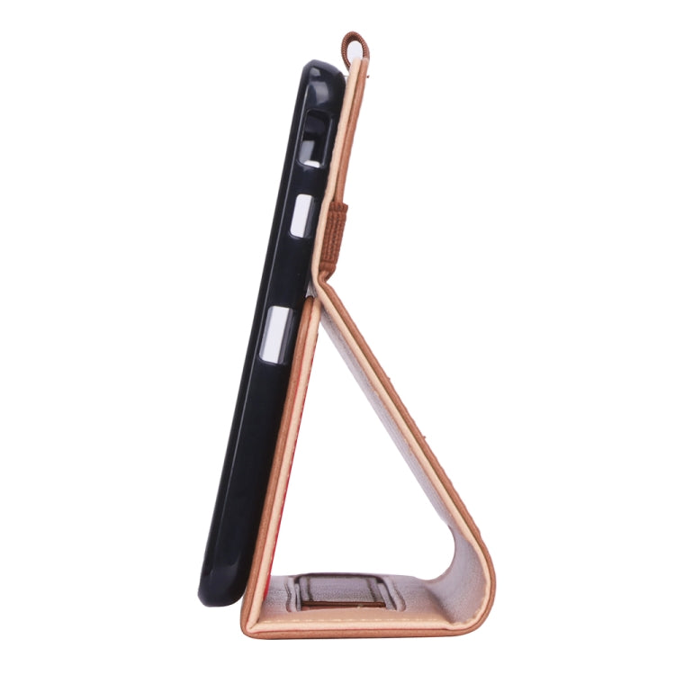 For Lenovo M8 Retro Texture PU + TPU Horizontal Flip Leather Case with Holder & Card Slots & Hand Strap