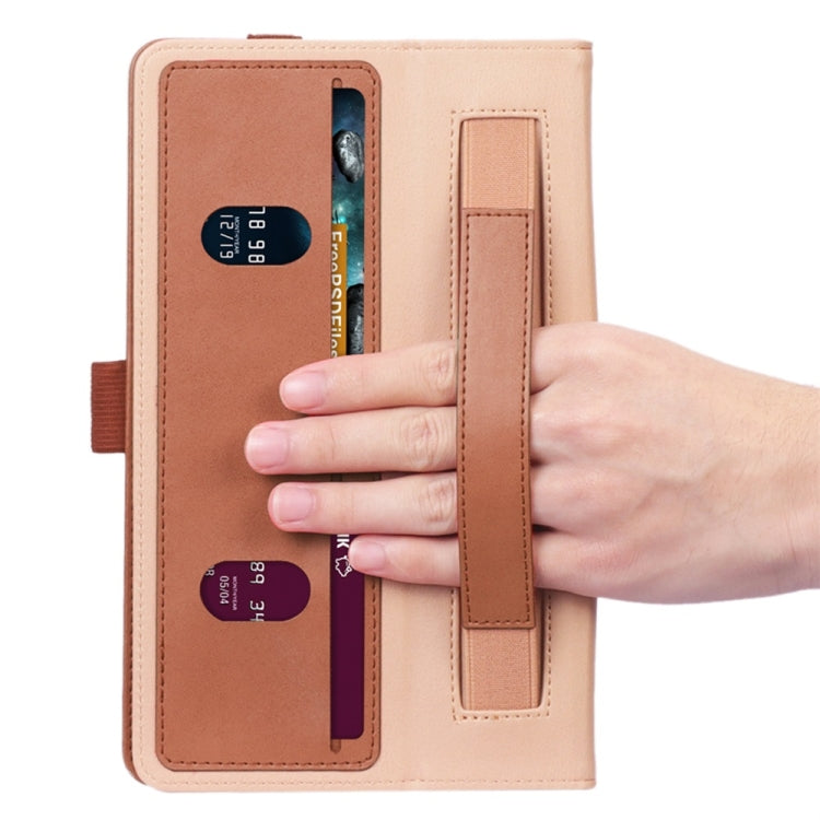 For Lenovo M8 Retro Texture PU + TPU Horizontal Flip Leather Case with Holder & Card Slots & Hand Strap