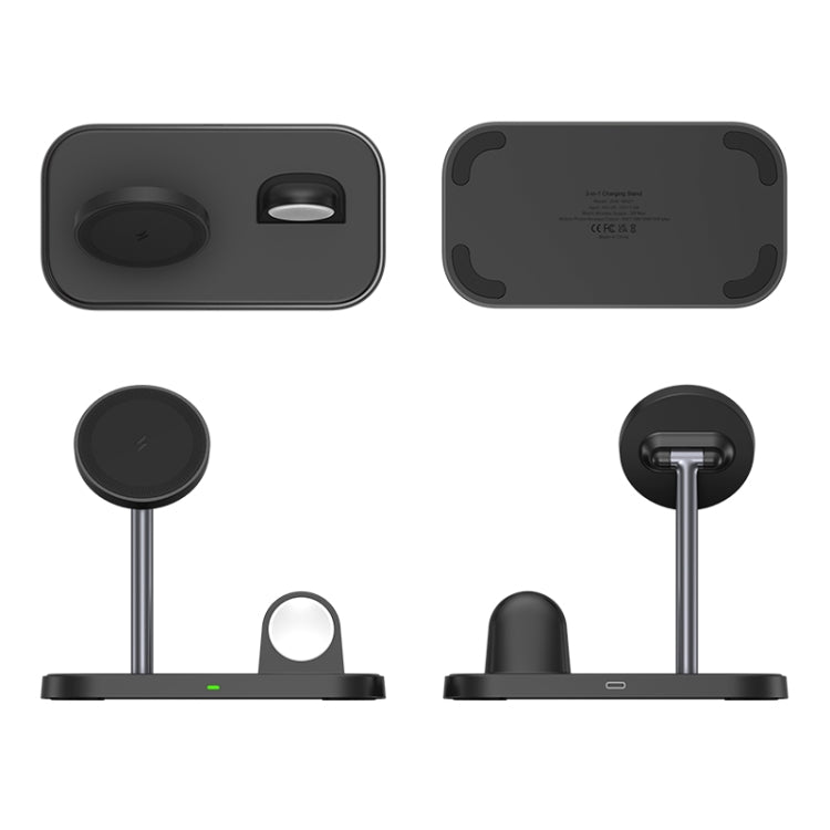 WA21 2 in 1 Magnetic Wireless Charger Phone Holder for iPhone 12 / 13 / 14 / 15 Series Phones & AirPods(Pink)