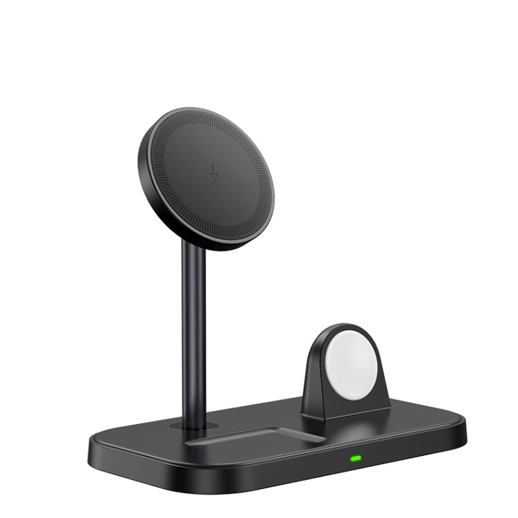 WA22 3 in 1 Magnetic Wireless Charger Phone Holder for iPhone 12 / 13 / 14 / 15 Series Phones & AirPods