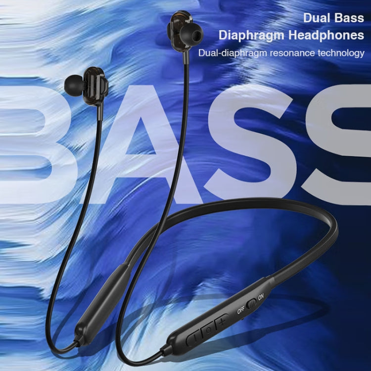 Lenovo HE05 Pro Double Speaker Wireless Sports Waterproof Neckband Bluetooth Earphone with Mic