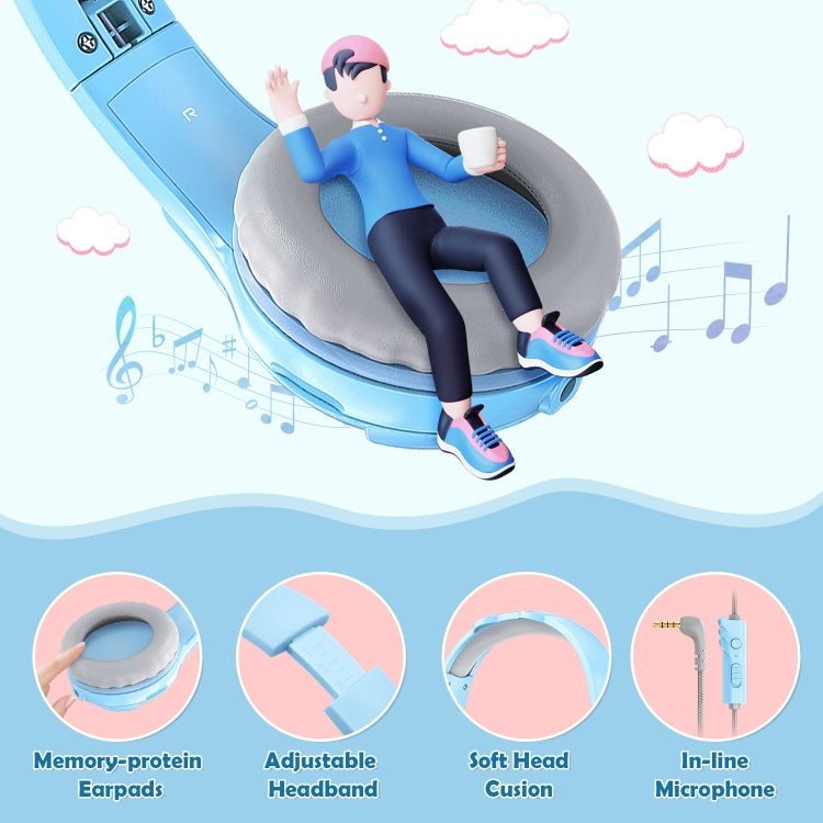 SoulBytes S31 Kids Wired Over-Ear Earphone with Microphone, Length: 1.5m