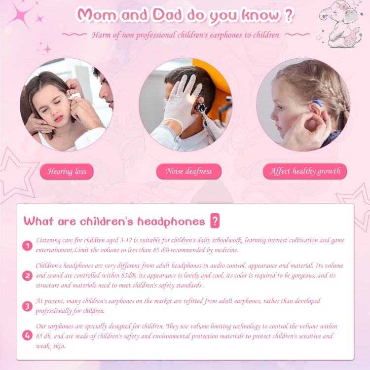 SoulBytes S31 Kids Wired Over-Ear Earphone with Microphone, Length: 1.5m