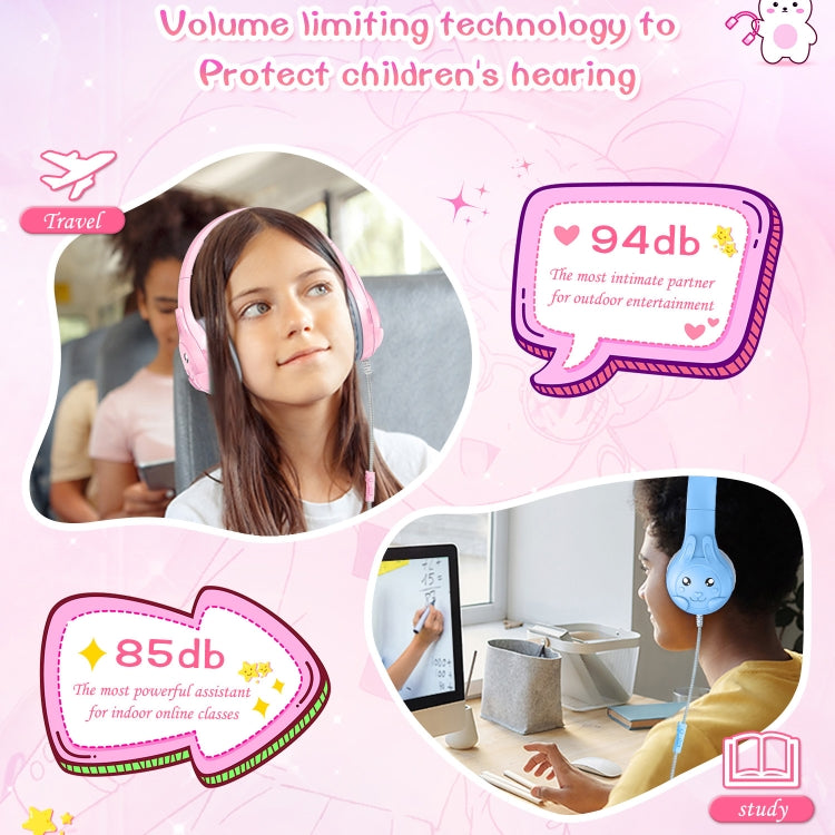 SoulBytes S31 Kids Wired Over-Ear Earphone with Microphone, Length: 1.5m