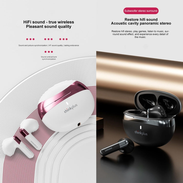 Lenovo LP11 TWS HiFi Sound Wireless Bluetooth Earphone with HD Mic(Black)