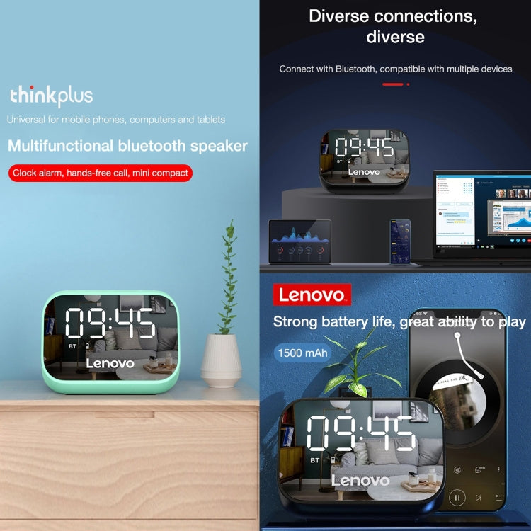 Lenovo TS13 Wireless Portable Subwoofer Stereo Bluetooth Speaker Smart Alarm Clock