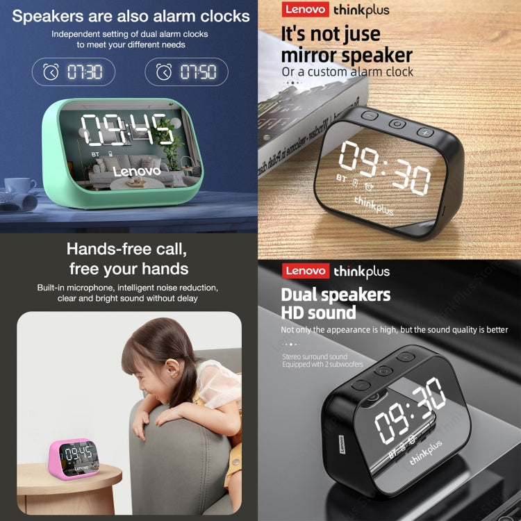 Lenovo TS13 Wireless Portable Subwoofer Stereo Bluetooth Speaker Smart Alarm Clock