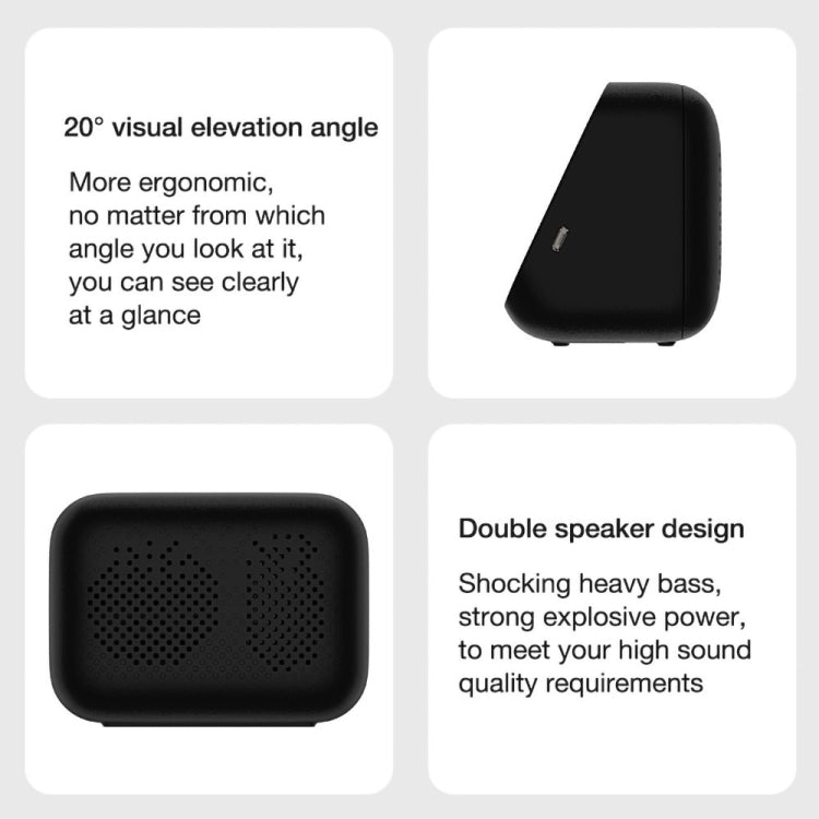 Lenovo TS13 Wireless Portable Subwoofer Stereo Bluetooth Speaker Smart Alarm Clock