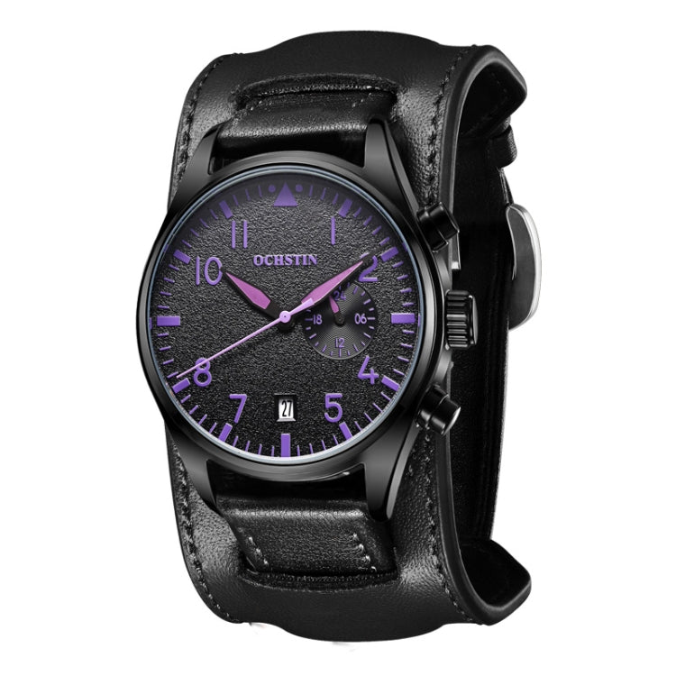 Ochstin 7228 Multifunctional Business Leather Wrist Wrist Waterproof Quartz Watch