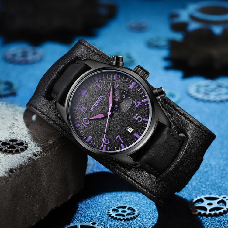 Ochstin 7228 Multifunctional Business Leather Wrist Wrist Waterproof Quartz Watch