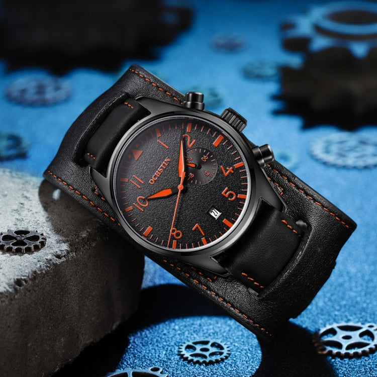 Ochstin 7228 Multifunctional Business Leather Wrist Wrist Waterproof Quartz Watch