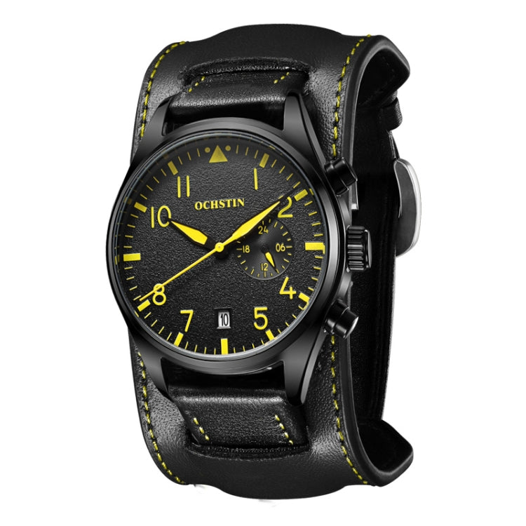 Ochstin 7228 Multifunctional Business Leather Wrist Wrist Waterproof Quartz Watch
