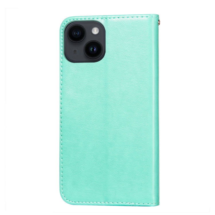 For iPhone 14 / 13 Flower Vine Embossing Flip Leather Phone Case