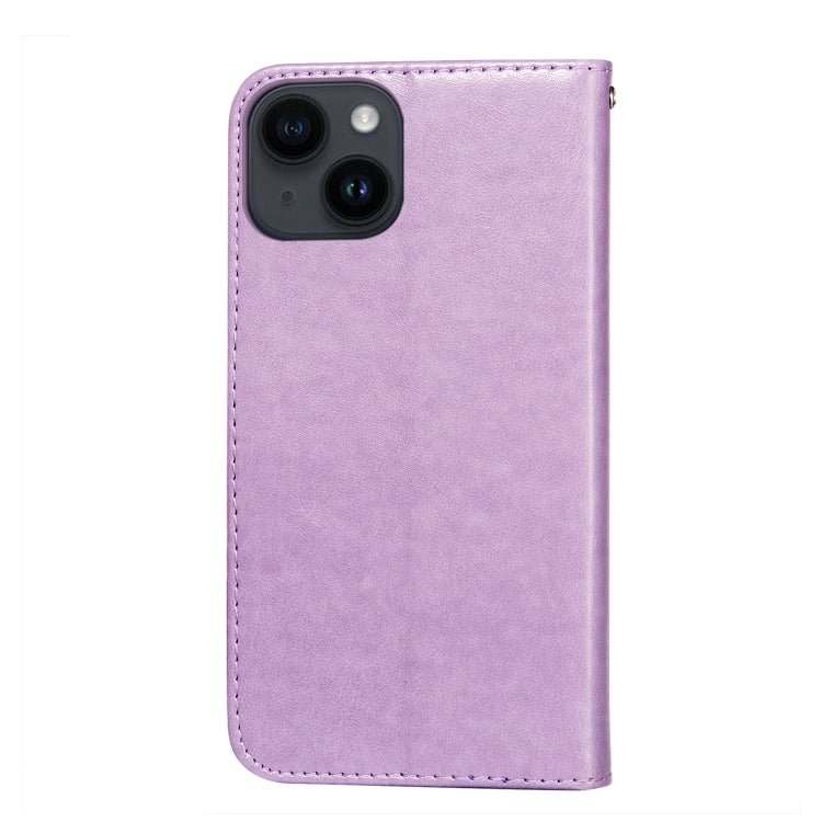 For iPhone 14 Plus Flower Vine Embossing Flip Leather Phone Case