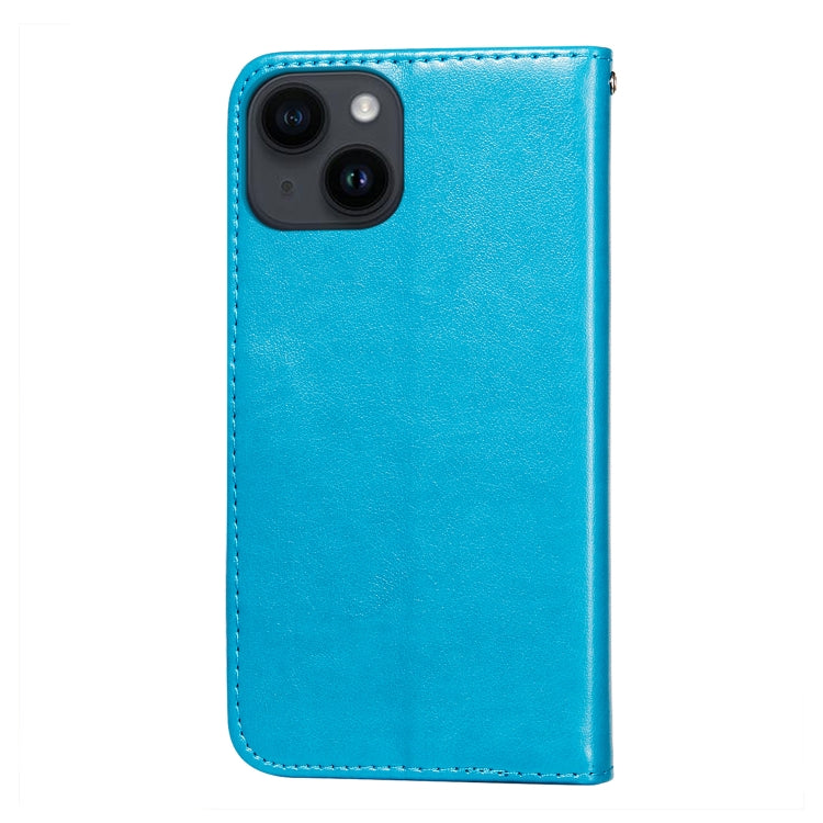 For iPhone 14 Plus Flower Vine Embossing Flip Leather Phone Case