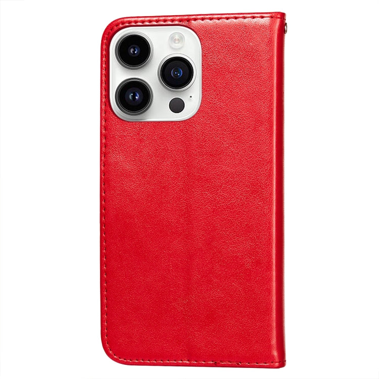 For iPhone 14 Pro Max Flower Vine Embossing Flip Leather Phone Case