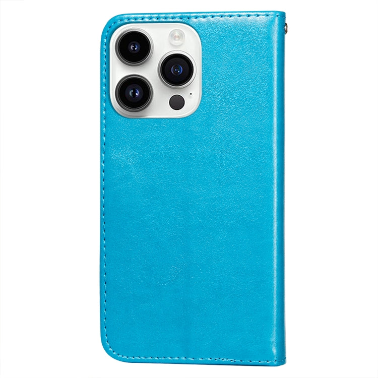 For iPhone 14 Pro Max Flower Vine Embossing Flip Leather Phone Case