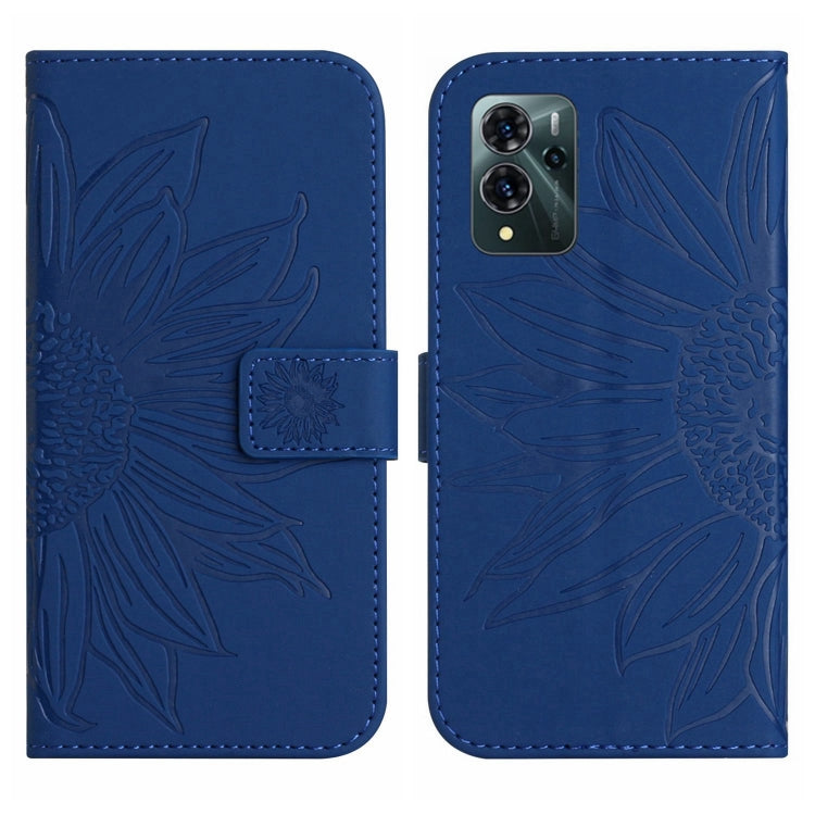 For ZTE Blade V40 Pro Skin Feel Sun Flower Pattern Flip Leather Phone Case with Lanyard