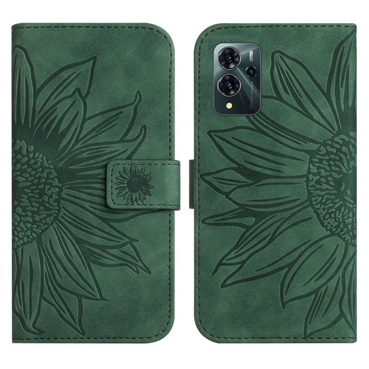For ZTE Blade V40 Pro Skin Feel Sun Flower Pattern Flip Leather Phone Case with Lanyard