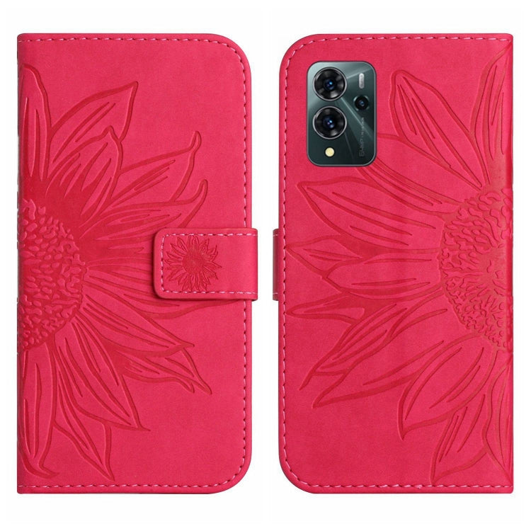 For ZTE Blade V40 Pro Skin Feel Sun Flower Pattern Flip Leather Phone Case with Lanyard
