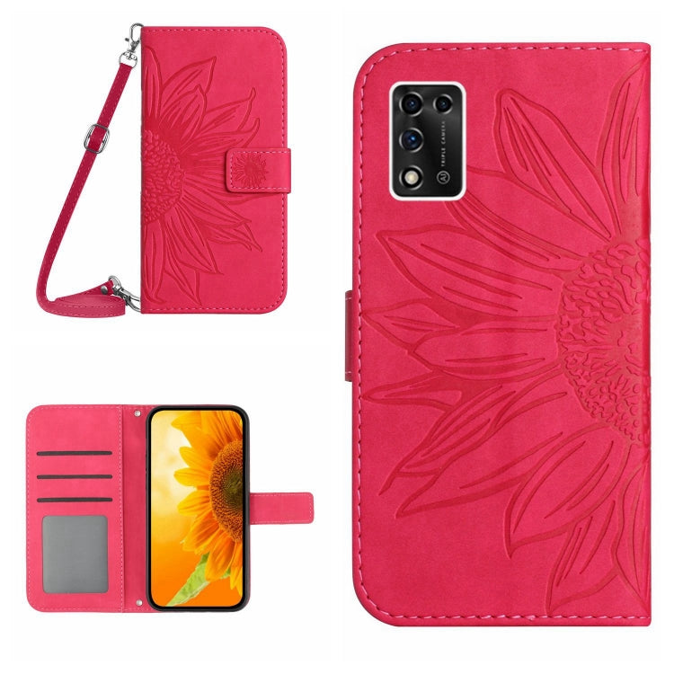 For ZTE Libero 5G II A103ZT Japan Edition Skin Feel Sun Flower Pattern Flip Leather Phone Case with Lanyard