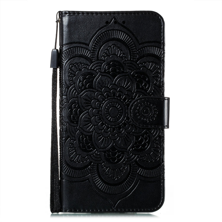 For iPhone 14 Pro Max Sun Mandala Embossing Leather Phone Case