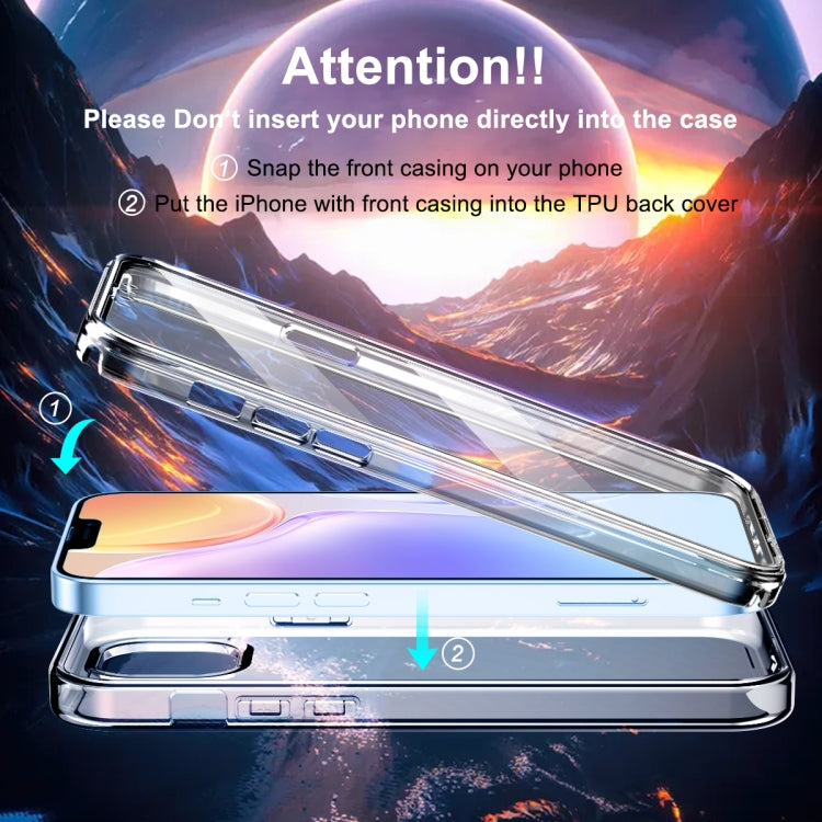 For iPhone 14 360 Full Body Clear Phone Case(Transparent)