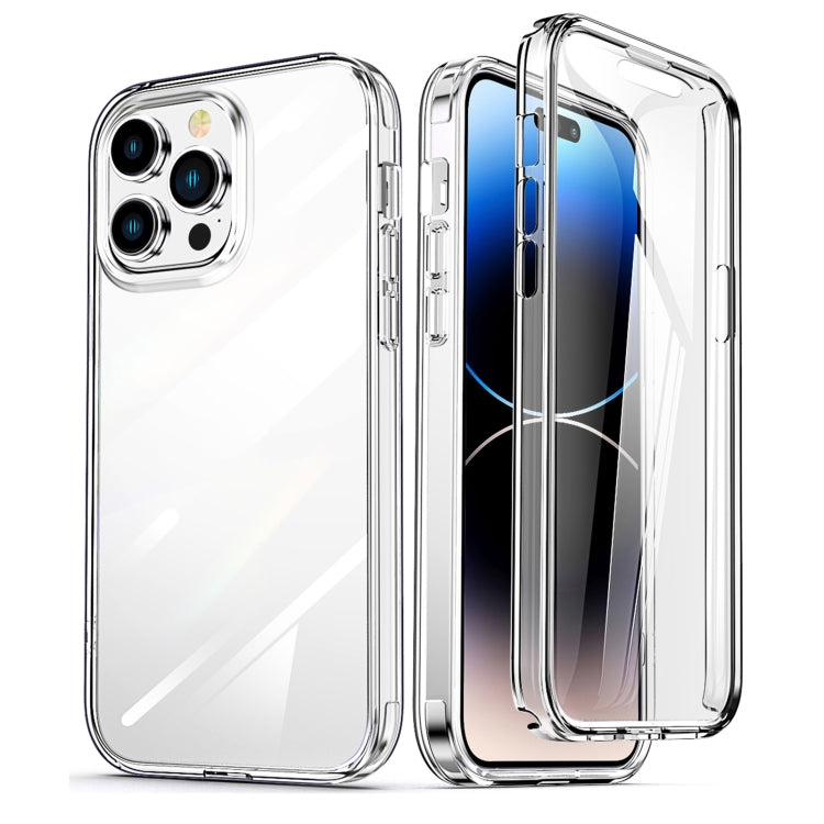 For iPhone 14 Pro 360 Full Body Clear Phone Case(Transparent)