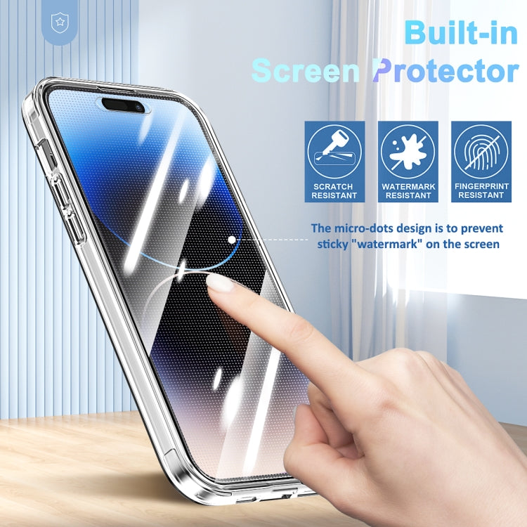 For iPhone 14 Pro 360 Full Body Clear Phone Case(Transparent)