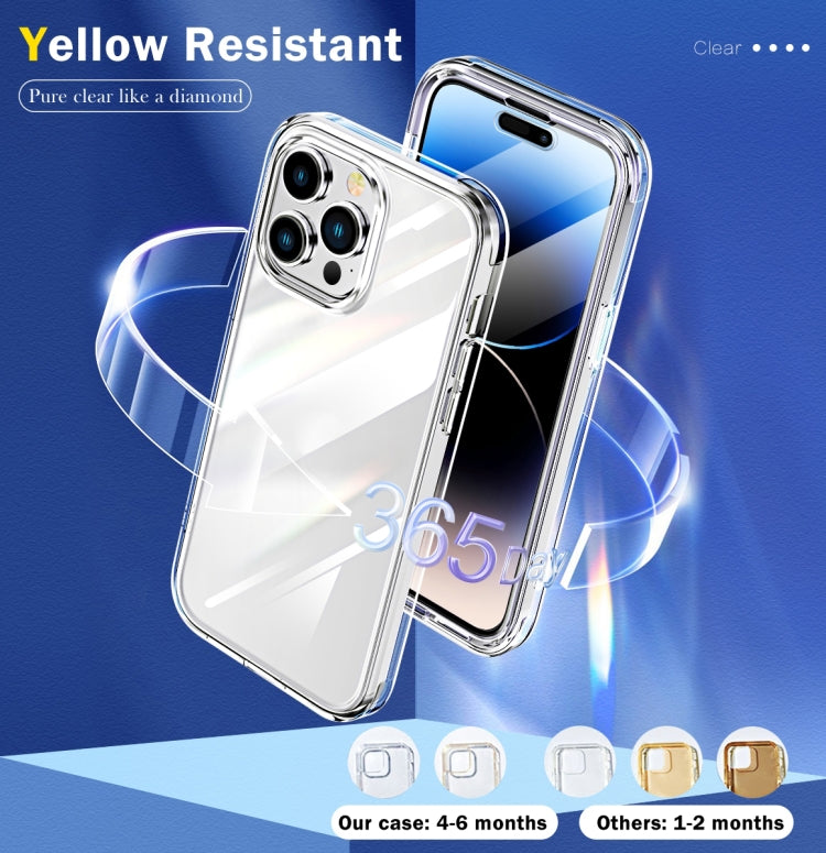 For iPhone 14 Pro 360 Full Body Clear Phone Case(Transparent)