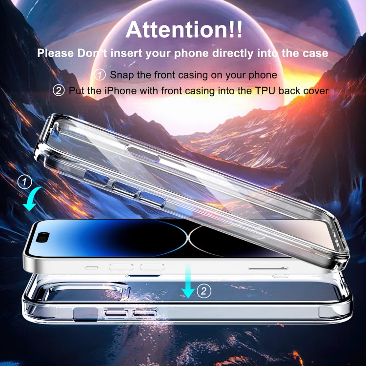 For iPhone 14 Pro Max 360 Full Body Clear Phone Case(Transparent)