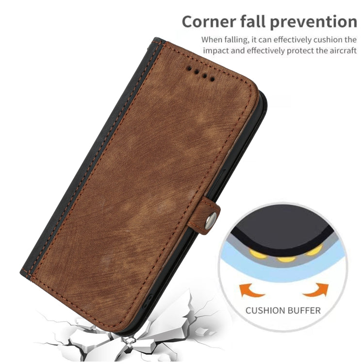 For iPhone 13 mini Side Buckle Double Fold Hand Strap Leather Phone Case